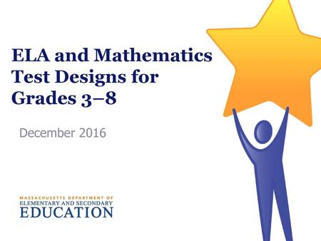 ELA and Mathematics Test Designs for Grades 3–8