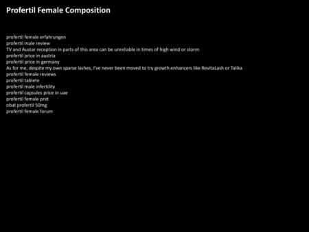 Profertil Female Composition