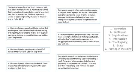 Adoration Confession Supplications Intercession Thanksgiving Grace