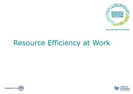 Resource Efficiency at Work