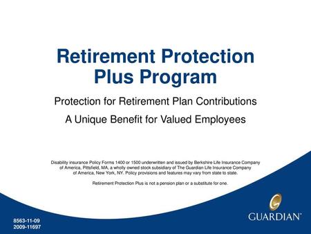 Retirement Protection Plus Program