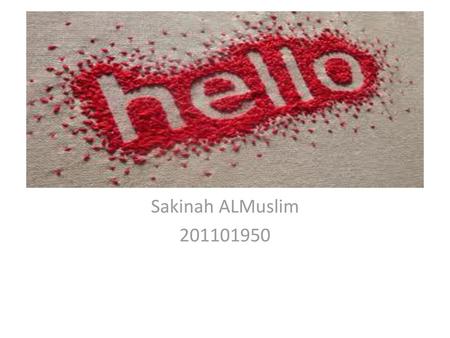 Sakinah ALMuslim 201101950.