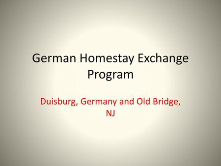 German Homestay Exchange Program