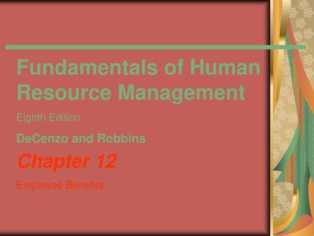 Fundamentals of Human Resource Management