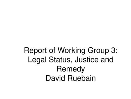 QUESTION 1 - For persons with disabilities who have been placed under legal guardianship; what guarantees need to be in place to ensure there is no breach.