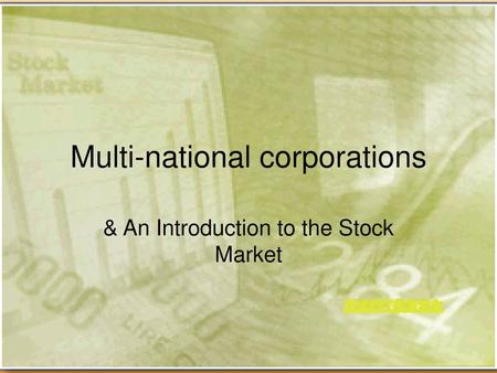 Multi-national corporations