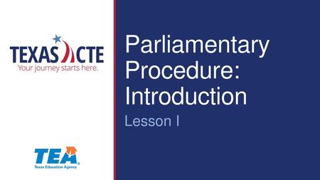 Parliamentary Procedure: Introduction