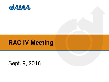 RAC IV Meeting Sept. 9, 2016.