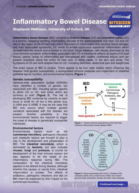 Environmental factors Dysregulated immune response