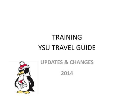 TRAINING YSU TRAVEL GUIDE