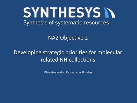 Developing strategic priorities for molecular related NH collections