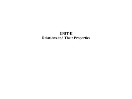 Relations and Their Properties