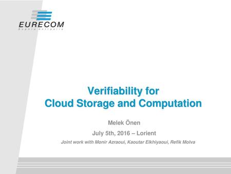 Verifiability for Cloud Storage and Computation