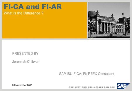 FI-CA and FI-AR What is the Difference ?