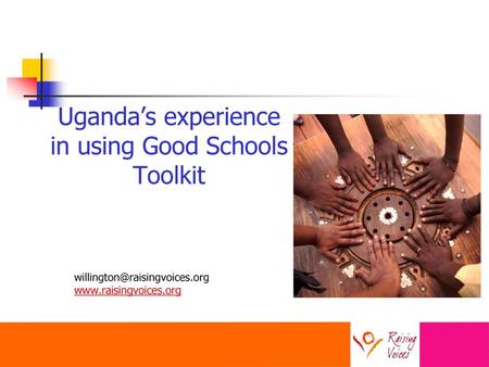 Uganda’s experience in using Good Schools Toolkit