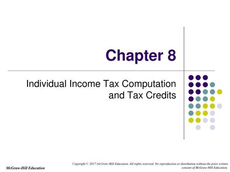 Individual Income Tax Computation and Tax Credits