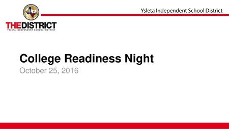 College Readiness Night