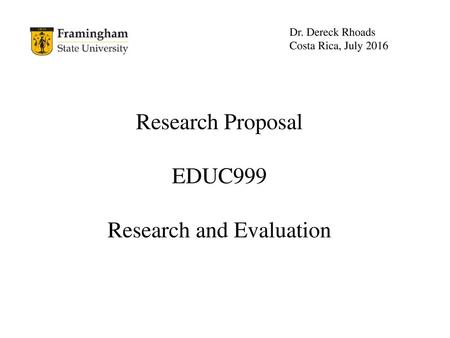 Research and Evaluation