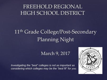 FREEHOLD REGIONAL HIGH SCHOOL DISTRICT