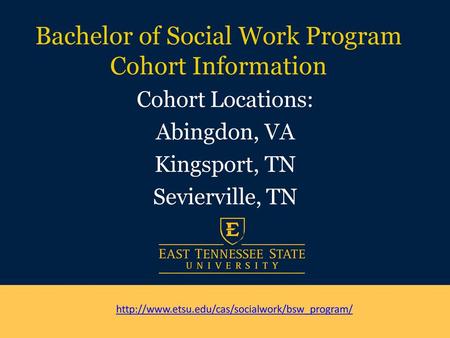 Bachelor of Social Work Program Cohort Information