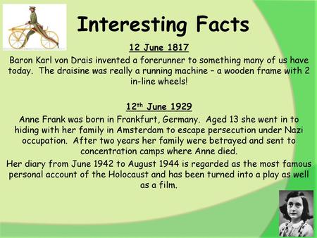 Interesting Facts 12 June 1817