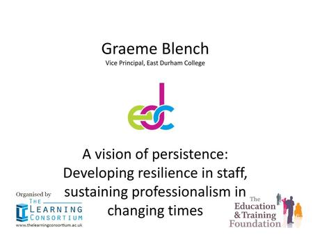 Graeme Blench A vision of persistence: