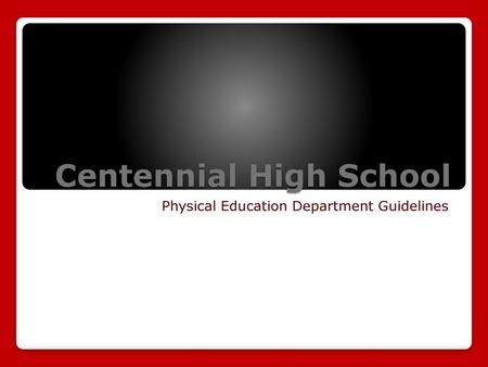 Centennial High School