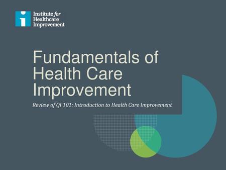 Fundamentals of Health Care Improvement