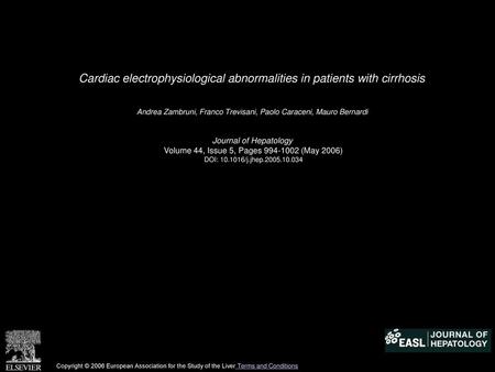 Cardiac electrophysiological abnormalities in patients with cirrhosis