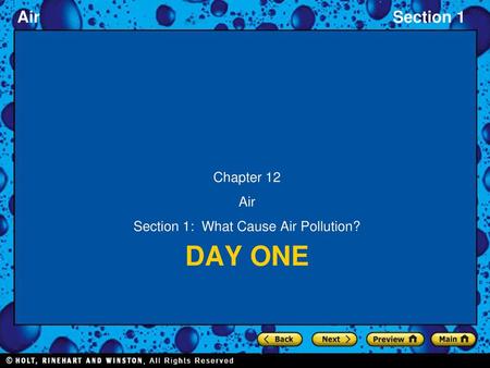 Section 1: What Cause Air Pollution?