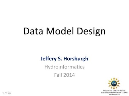 Jeffery S. Horsburgh Hydroinformatics Fall 2014