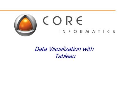 Data Visualization with Tableau