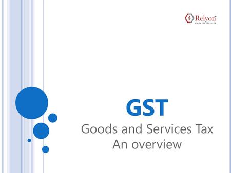 GST Goods and Services Tax