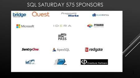 Sql Saturday 575 sponsors.