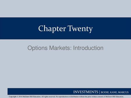 Options Markets: Introduction