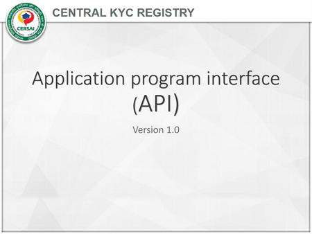 Application program interface (API)