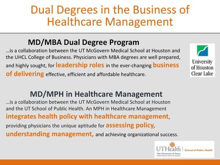 Dual Degrees in the Business of Healthcare Management