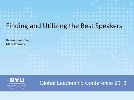 Global Leadership Conference 2013