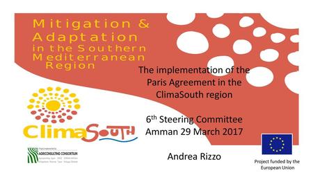 The implementation of the Paris Agreement in the ClimaSouth region