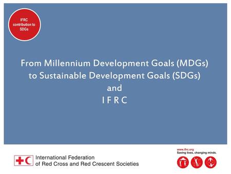 IFRC contribution to SDGs