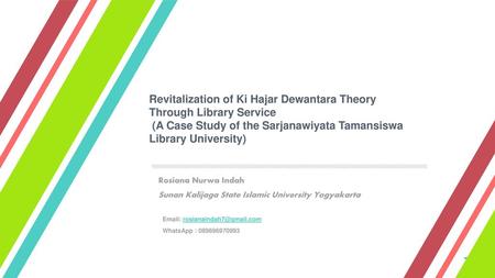 Rosiana Nurwa Indah Sunan Kalijaga State Islamic University Yogyakarta