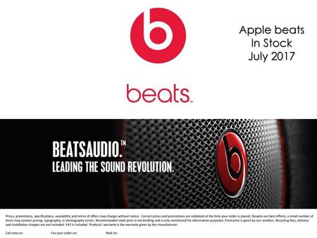 Apple beats In Stock July 2017