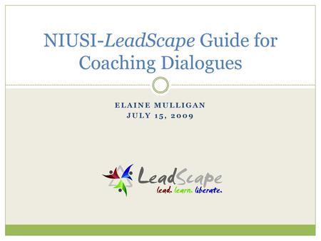 NIUSI-LeadScape Guide for Coaching Dialogues