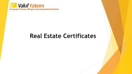 Real Estate Certificates