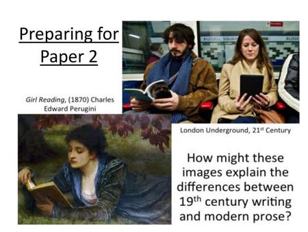 Preparing for Paper 2 Please play this as a full slide show as some sections support understanding and appear gradually! Remind teachers that we are also.