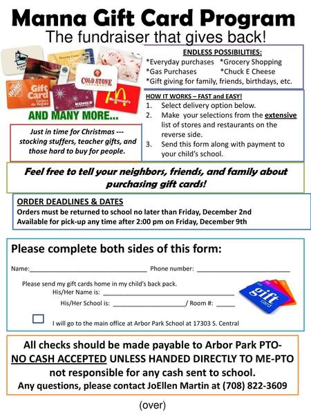 Manna Gift Card Program