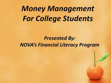 NOVA’s Financial Literacy Program