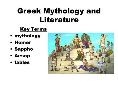 Greek Mythology and Literature