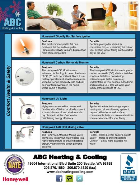 ABC Heating & Cooling Comfort Health & Safety