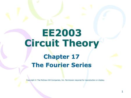 Chapter 17 The Fourier Series